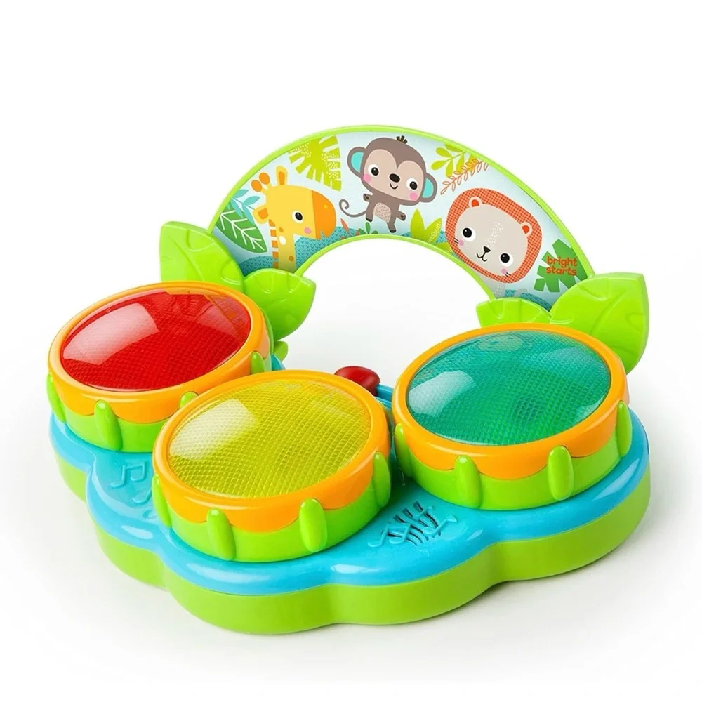 Colorful Musical Safari Beats Drum Toy with Lights